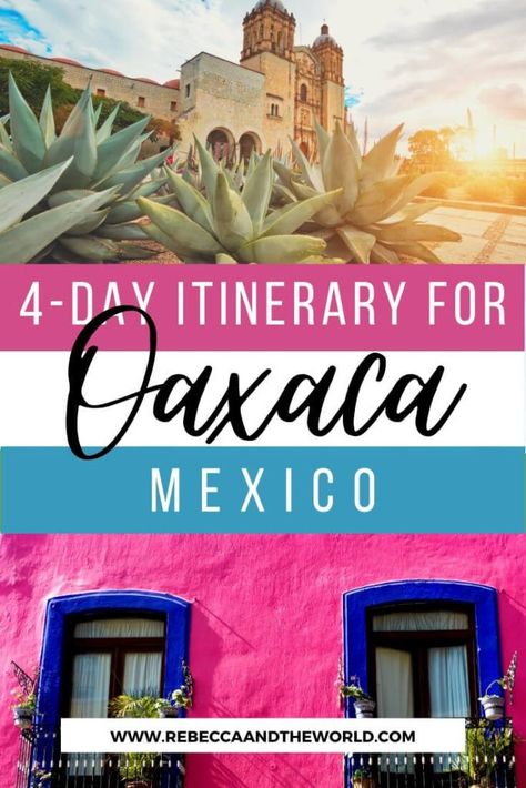 Taking a trip to the food and cultural hub of Oaxaca soon? Discover the best things to do in Oaxaca, Mexico, with this 4-day Oaxaca itinerary, including the best food to eat, things to see and do, when to go and where to stay. | #oaxaca #mexico #oaxacamexico #thingstodoinoaxaca #oaxacatravel #travel #mexicotravel Oaxaca Itinerary, Oaxaca Food, Oaxaca Travel, Places To Visit In Mexico, Oaxaca Mexico Travel, Mexico Itinerary, Oaxaca City, Food To Eat, Mexico Travel Destinations