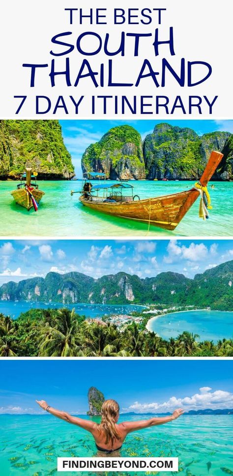 Wish to explore the best of Southern Thailand in one week? Check out our 7 day South Thailand itinerary from Bangkok for the best island highlights. 7 Days In Thailand, Southern Thailand Itinerary, 7 Day Thailand Itinerary, Thailand Itinerary One Week, South Thailand Itinerary, Thailand Honeymoon Itinerary, Diving Thailand, Thailand Sunsets, South Thailand