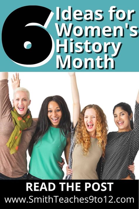 Check out these 6 ideas for women's history month that you can use in your high school English classroom or at any time of year you want to focus on women's issues, achievements, and accomplishments. These activities are differentiated for all learners. Check out this post to add these women's history month lesson ideas to your teacher toolbox! Viist www.SmithTeaches9to12.com today! High School Writing Activities, Women History Month Activities, Womens History, High School English Classroom, Creative Writing Activities, High School Writing, High School Activities, Woman Authors, Women's History Month