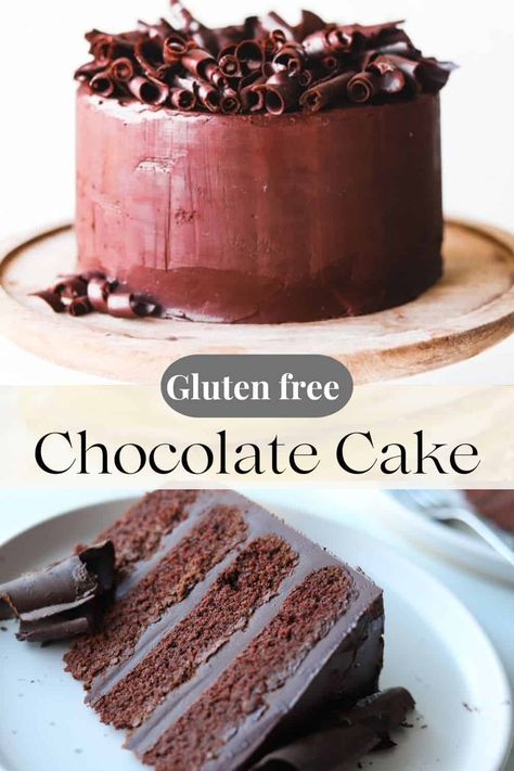 Gluten Free Dark Chocolate Cake Gluten Free Dark Chocolate Cake, Easy Gluten Free Chocolate Cake, Best Gluten Free Chocolate Cake, Gluten Free Chocolate Cake Recipe, Dark Chocolate Cake Recipes, Gluten Free Cake Recipes, Gluten Free Holiday Recipes, Gluten Free Chocolate Recipes, Gluten Free Cake Recipe