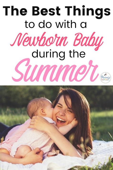 Escape the summer heat with a new baby with these easy ideas of activities for mom and baby! #newmom #newborn Activities For 3 Week Old Newborn, Summer Infant Activities, 6 Weeks Old Baby, Easy Summer Activities, Newborn Activities, Newborn Summer, Summer Newborn, Best Baby Toys, Fun List