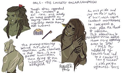 Filibuster Frog, Dnd Half Orc, Dnd Lore, Half Orc, Dnd Races, Character Sketches, Dnd Art, D&d Dungeons And Dragons, Dungeons And Dragons Homebrew