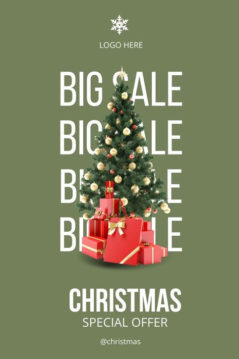 Get this amazing Christmas template, customize it easily and share on socials. No design skills needed. Go to VistaCreate for this and many other free templates. Sale Announcement, Christmas Big Sale, Xmas Gift Guide, Minimalist Ideas, Christmas Advertising, Christmas Template, Instagram Branding Design, Christmas Offers, Christmas Typography