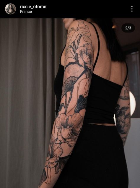 Art Nouveau Floral Tattoo, Art Nouveau Tattoo, Cuff Tattoo, Nouveau Tattoo, 2023 Art, Flower Tattoo Sleeve, Art Nouveau Floral, Botanical Tattoo, Pin Up Tattoos