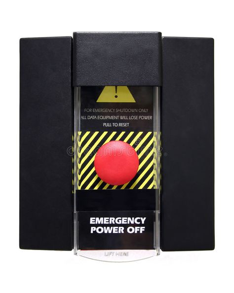 Emergency Power Off or Panic Button - Isolated. This button is used in panic sit , #AFF, #Button, #Isolated, #button, #Emergency, #Power #ad Emergency Button, Computer Equipment, Emergency Power, Power Button, Man Cave, White Background, Computer, Stock Photos, Technology