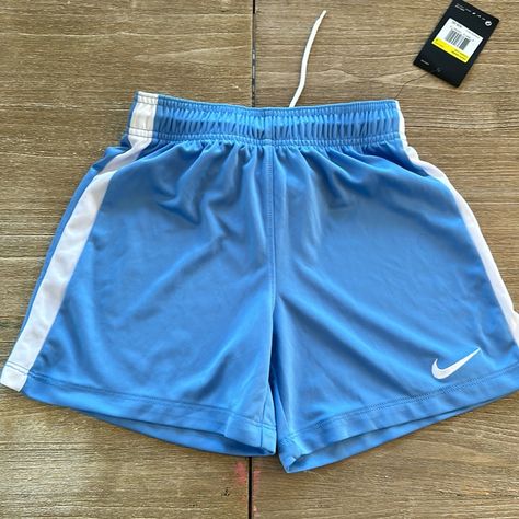 Nwt Nike Dry-Fit Unisex Youth Small Sky Blue And White Soccer Shorts Nike Bottoms, Soccer Shorts, Nike Blue, Kids Nike, Sky Blue, Blue Sky, Color Blue, Soccer, Blue And White