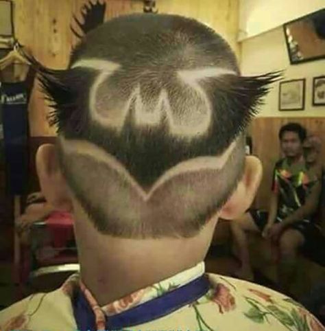 Batman Haircut, Hair Tattoo Designs, Haircut Designs For Men, Shaved Hair Designs, Hair Tattoo, Bad Haircut, Boys Hair, Haircut Designs, Pinterest Hair