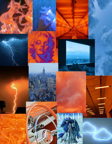 blue and orange aesthetic|blue and orange moodboard| Light Blue And Orange Aesthetic, Blue And Orange Aesthetic, Orange Moodboard, Blue Photoshoot, Colored Wallpaper, Aesthetic Layout, Background Inspiration, Oc Stuff, Orange Walls