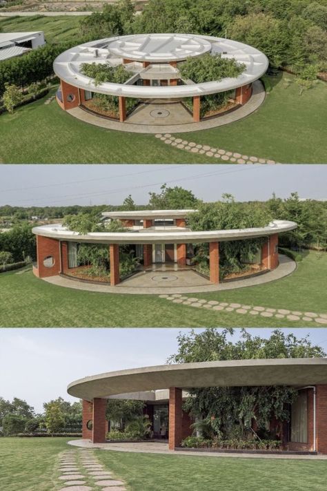 The Ring House Circular House, Circular Buildings, Going On An Adventure, Round Building, Concept Models Architecture, Underground Homes, Unusual Homes, Architecture Concept Drawings, House Studio