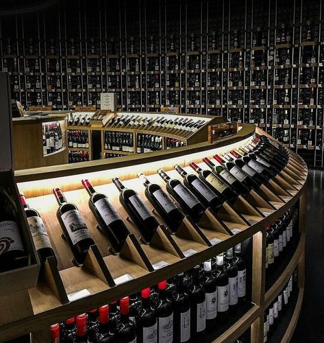 Wine Store Design, Wine Shop Interior, Home Wine Cellars, Wine Tasting Room, Wine Cellar Design, Cellar Design, Wine Shelves, Wine Display, Wine Store