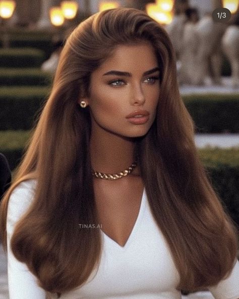 Old Money Hairstyles Brunette, Expensive Brunette Aesthetic, Old Money Hair Brunette, Old Money Burnett, Old Money Blowout Hair, Old Money Wedding Hair, Old Money Hair Color Brunette, Brunette Old Money, Old Money Brown Hair