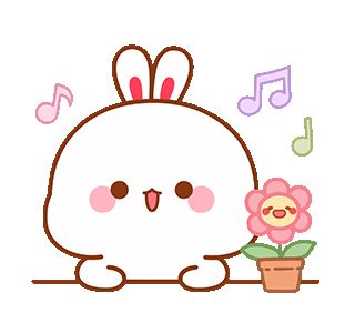 Cute Bunny Gif, Cutie Cat-chan, Qi Qi, Music Cartoon, Cute Bunny Cartoon, Cute Bear Drawings, Cute Cartoon Images, Cute Emoji Wallpaper, Gif Animation