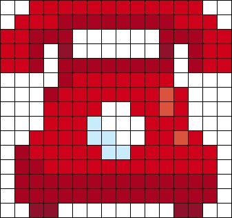 Red Perler Bead Patterns, Graph Pictures, Disney Elena, Kandi Inspo, Diy Kandi, Perler Ideas, Fuse Bead Patterns, Pattern Maker, Pixel Drawing