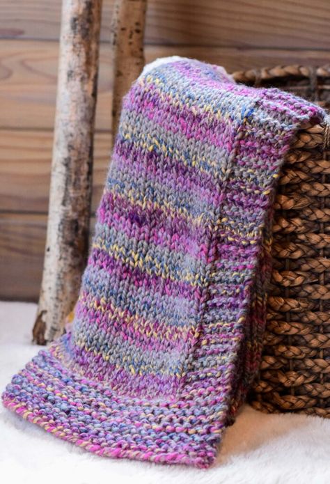 Knit Afghan Patterns Free, Knit Throw Blanket Pattern, Easy Blanket Knitting Patterns, Large Knitting Needles, Easy Knit Blanket, Knit Afghan Patterns, Beginner Knit, Blanket Knitting Pattern, Throw Blanket Pattern