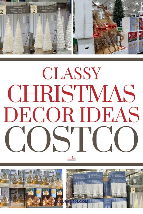 Get inspired with these Christmas decor ideas! You'll love all the classy Christmas decorations you can get at Costco. There are also many minimalist outdoor Christmas decor ideas as well as charming country Christmas decorations.  Elevate your Christmas entryway and mantel with classy Christmas decor. Create a cozy vibe with muted Christmas decor and have fun with a miniature Christmas village. There are also living room Christmas decor and elegant table decor from Costco. Happy Decorating! Classy Christmas Decorations, Costco Christmas, Miniature Christmas Village, Elegant Table Decor, Classy Christmas Decor, Living Room Christmas Decor, Outdoor Christmas Decor Ideas, Room Christmas Decor, Christmas Entryway