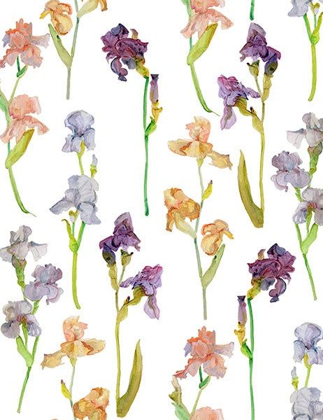 AD Loves: George Venson's Voutsa Wallpaper | Architectural Digest Iris Wallpaper, 2019 Wallpaper, Yellow Iris, Small Bathroom Designs, Wallpaper Computer, How To Install Wallpaper, Wallpaper Accent Wall, Decorative Pattern, Paint Line