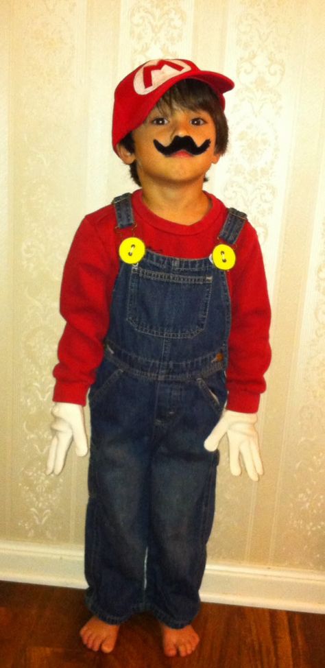 Kids Mario Costume, Diy With Photos, Mario Costume Diy, Mario Bros Costume, Mario Halloween Costumes, Mario Wii, Grim Reaper Costume, Luigi Costume, Mario Cosplay