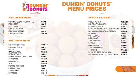 Dunkin Donuts Menu, Blended Ice Coffee, Croissant Donut, Dozen Donuts, Iced Cappuccino, Iced Chai Latte, Christmas Donuts, Secret Menu Items, Fall Menu