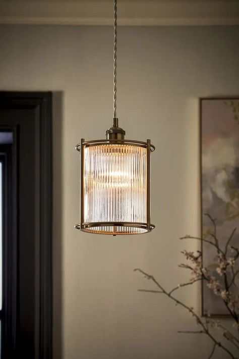 Victorian Terrace Hallway, Hallway Pendant Lighting, Hallway Ceiling, Victorian Lighting, Victorian Hallway, Cottage Lighting, Hall Lighting, Reeded Glass, Kitchen Lights