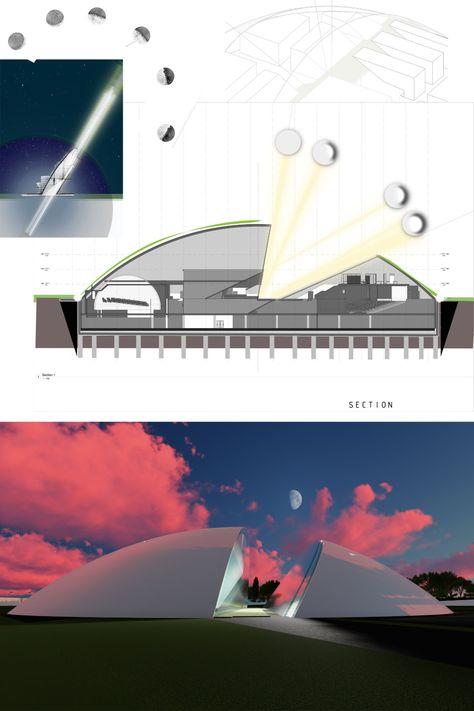 Science Center Architecture, Planetarium Architecture, Media Architecture, Interactive Space, Space Observatory, Science Centre, Architecture Competition, Conceptual Architecture, Tropical Architecture