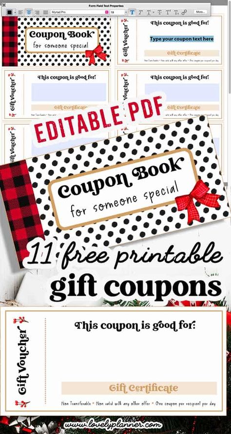 Family Coupons, Diy Gift Coupons, Coupon Gift, Printable Gifts, Gift Coupon Ideas, Gift Coupon, Homemade Coupons, Gift Certificate Wrapping Ideas, Diy Coupon Book