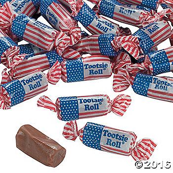 Every patriotic holiday or event needs these USA Flag Tootsie Roll® Midgees Candies. Individually wrapped, these tootsie rolls are a sweet Independence ... Eagle Ceremony, Tootsie Roll Pops, Memorial Day Foods, Patriotic Treats, 4th Of July Parade, Tootsie Roll, Chewy Candy, Blue Candy, Patriotic Party