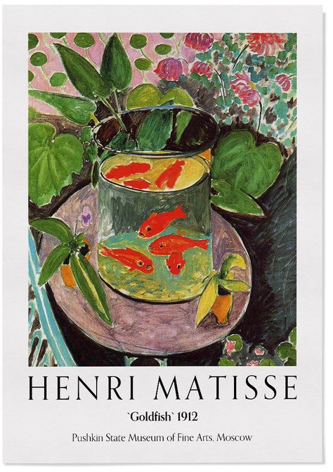 Henri Matisse Goldfish painting art exhibition poster Matisse Goldfish, Henri Matisse Art, Goldfish Art, Matisse Paintings, Exhibition Posters, Art Exhibition Posters, Matisse Prints, Picasso Art, Matisse Art