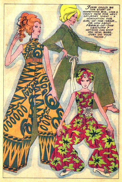 Power Fashion, Flower Power Fashion, Moda Hippie, Fashion Illustration Vintage, Hippie Flowers, Take A Step Back, Step Back, Moda Vintage, Vintage Comics