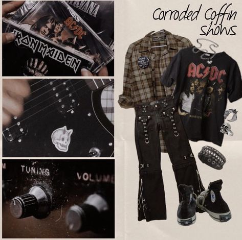 Eddie Munson Outfit Aesthetic, Eddie Munson Outfit Ideas, Eddie Munson Outfit, Nice Man, Everyday Cosplay, Black Clothes, Retro Photography, Eddie Munson, Metal Clothing