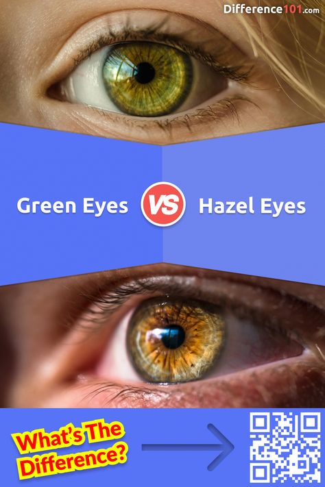 Green Eyes vs. Hazel Eyes: What Is the Difference Between Green and Hazel Eyes? Green Eyes vs. Hazel Eyes: Which one is more beautiful? In this article, you'll learn about the differences between hazel and green eyes, and see what makes them so attractive. #FAQ #GreenEyes #HazelEyes #FashionBeauty #General #difference101 #difference #comparison #top10 #topchart #versus #vs #differences #comparisons Icy Hazel Eyes, Facts About Hazel Eyes, Eye Make Up For Hazel Eyes, Greenish Brown Eyes, How To Make Green Eyes Pop, Hazel Eyes Green, Dance Eye Makeup, Green Eyes Facts, Make Green Eyes Pop