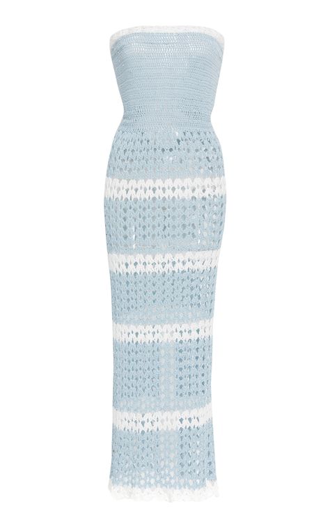 Moda Operandi Crochet, Luxury Crochet Sleeveless Dress, Rodarte Ready To Wear, Luxury Sleeveless Crochet Knit Dress, Luxury Multicolor Crochet Dress, Top Model Fashion, Crochet Dress Pattern, Tube Dress, Little Dresses