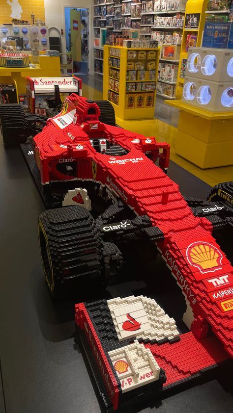 Ferrari Lego Cars, F1 Lego Car, Legos Car, Lego Cars Aesthetic, Lego F1 Car, F1 Lego, Lego F1, Lego Aesthetic, Lego Ferrari