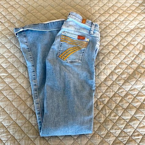 Seven For All Mankind Dojo Jeans 24 7s Dojo Jeans, 7famk Dojo Jeans, 7s Jeans Outfit, 7 Jeans Outfit Western, Sevens Jeans, 7s Jeans, Western Ootd, Dream Pants, Bootcut Jeans Outfit