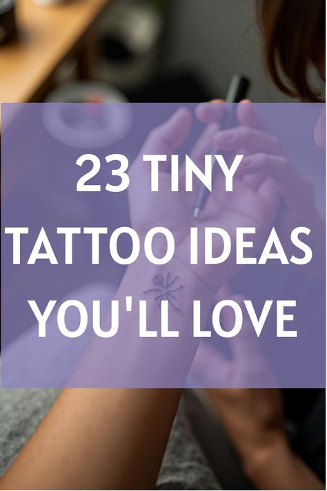 23 Tiny Tattoo Ideas You'll Love Tiny Lily Tattoo, Petite Tattoos For Women, Minimalist Wrist Tattoo, Tiny Tattoos With Meaning, Trending Patterns, Tiny Tattoo Ideas, Micro Tattoo, Fierce Tattoo, Simple Wrist Tattoos