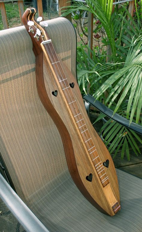 Walnut Mountain Dulcimer, 4-string, Custom Case, and sound-hole choices, with Optional Electric Dulcimer Music, Mountain Dulcimer, Making Musical Instruments, American Chestnut, Mountain Music, Standard Gauge, Hour Glass, Prop Design, Kinds Of Music