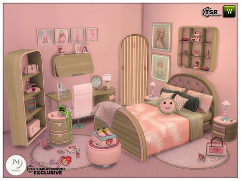 The Sims Resource - lovee loly bedroom set Sims 4 Girly Room, Sims 4 Aesthetic Bedroom Cc, Free Sims Cc Furniture, Sims 4 Cc Toddler Room Patreon, Teen Room Cc Sims 4, Sims 4 Bedroom Cc Clutter, Sims 4 Child Bedroom Cc, Sims Resource Furniture, Sims Cc Room