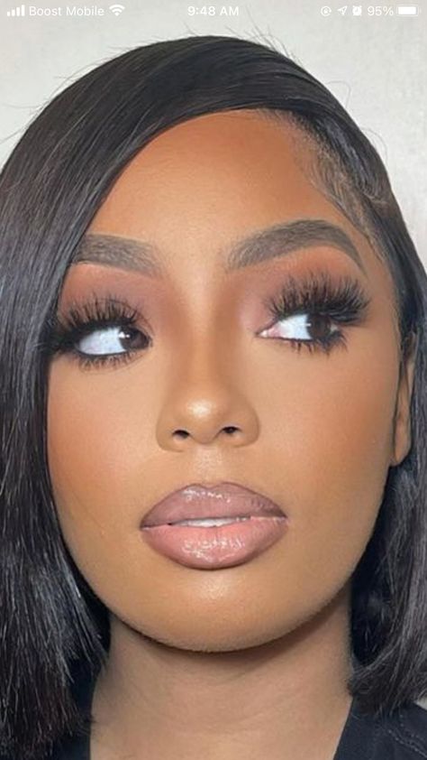 Prom Black Women, Makeup For Prom, Makeup 2022, Clean Girl Makeup, Sultry Makeup, Natural Glam Makeup, Eye Lenses, Pretty Makeup Looks, Makeup For Black Skin