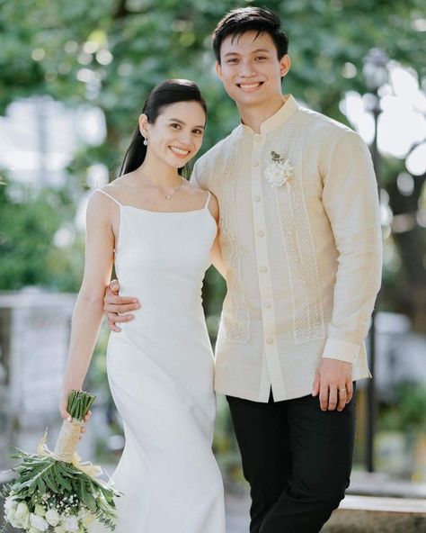 Pinoy wedding Barong Wedding Entourage, Barong Tagalog Outfit Men, Barong For Groom, Barong Tagalog For Groom, Barong Suit, Barong Tagalog Wedding, Wedding Dress For Groom, Pinoy Wedding, Barong Wedding