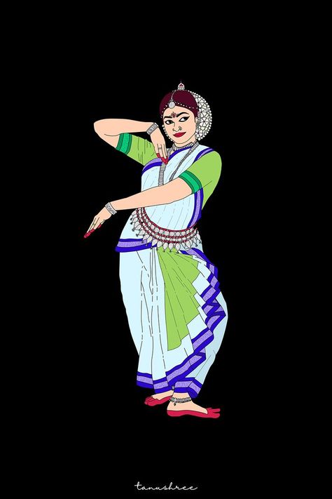 Odissi Dance Painting, Odissi Dance, Circle Artwork, Bengali Culture, Dance Painting, Home Office Studio, Gym Wall Decor, Dancing Drawings, Indian Classical Dance