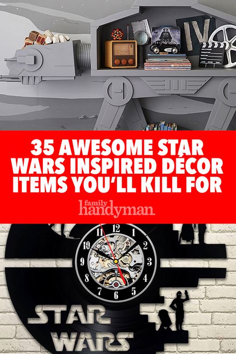 35 Awesome Star Wars Inspired Décor Items You’ll Kill For Star Wars Desk Decor, Star Wars Living Room Ideas, Star Wars Diorama Diy, Star Wars Office Ideas, Star Wars Bathroom Ideas, Star Wars Home, Star Wars Wall, Star Wars Game Room, Star Wars Home Decor