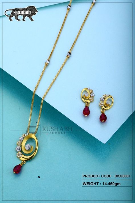 Weight:-14.460 gram Pendal Set Design In Gold, Pendal Gold, Big Earrings Gold, Jewel Design, Modern Gold Jewelry, Gold Jewellery Design Necklaces, Jewelry Design Necklace, Bridal Gold Jewellery, Big Earrings