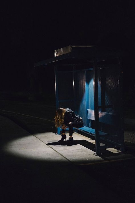 A woman with her head down being illuminated with the only lights of the bus stop.. Original public domain image from Wikimedia Commons | free image by rawpixel.com Photos Hd, Cinematic Photography, Bus Stop, High Resolution Photos, Download Free Images, Image Hd, Night Photography, Hd Photos, Cinematography