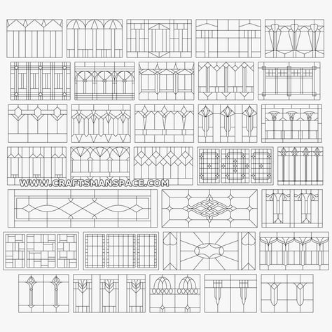 Collection of horizontal geometric stained glass patterns. FREE "PERSONAL USE" DWG, SVG, EPS FILES. Delphi Glass, Wine Glass Art, Glass Art Projects, Contemporary Glass Art, Stained Glass Designs, Stained Glass Panels, Stained Glass Projects, Contemporary Modern Art, Stained Glass Patterns