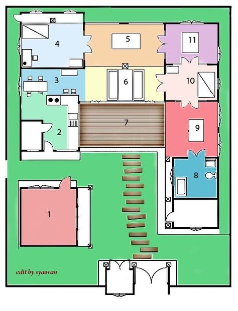 Korean Style House, Japanese House Floor Plans, Traditional House Interior, Korean House Interior, Hanok House, Interior Design Presentation Boards, Korean Traditional House, Traditional Korean House, Korean House