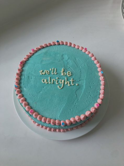 harry styles, fine line inspired cake :) Harry Styles Birthday, Harry Birthday, We'll Be Alright, Harry Styles Fine Line, Simple Birthday Cake, Be Alright, Pretty Birthday Cakes, Cute Birthday Cakes, Just Cakes