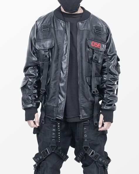 Image may contain: one or more people and people standing Techwear Jacket, Astronaut Suit, 90s Urban Fashion, Art Cyberpunk, Tech Wear Fashion, Tactical Wear, Cyberpunk Clothes, Mens Fashion Edgy, Cyberpunk Fashion