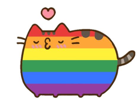 Proud Aesthetic, Pusheen Stickers, Rainbow Animals, Pride Equality, Journals Stickers, Gay Sticker, Pusheen Cute, Gay Pride Flag, Images Kawaii