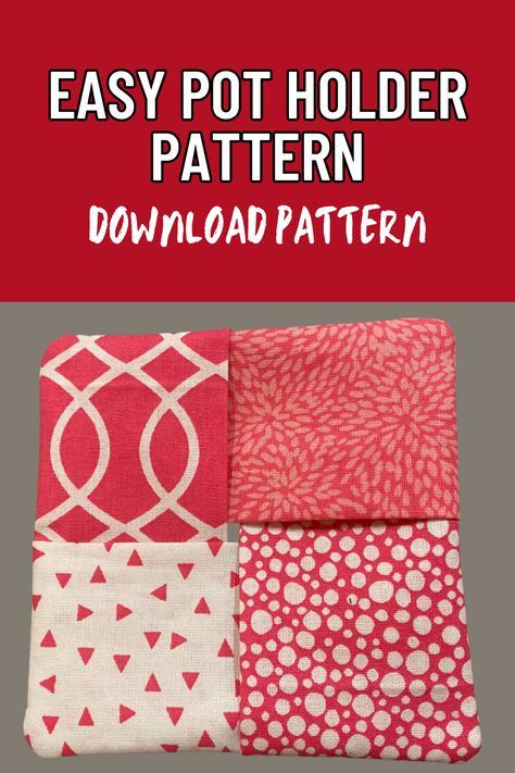 Discover an easy pot holder pattern that’s perfect for beginners! This step-by-step guide helps you create stylish and functional pot holders for your kitchen. Ideal as a quick and thoughtful handmade gift, this pattern ensures your cooking essentials are both practical and personalized. Dive into this simple project and add a touch of creativity to your home. Hand Pot Holders, 9x13 Pot Holder, How To Make A Pot Holder Free Pattern, Pot Protectors Diy, Diy Potholders Sewing Free Pattern, How To Make A Pot Holder, Sewing Potholders Free Pattern, Easy Pot Holders To Sew, Quilt As You Go Pot Holders