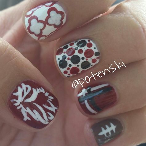 South Carolina Gamecocks Nails Usc Party, Gamecock Nails, C Nails, Gamecock Nation, Sports Nails, Football Nails, Go Gamecocks, Nailart Designs, Usc Gamecocks