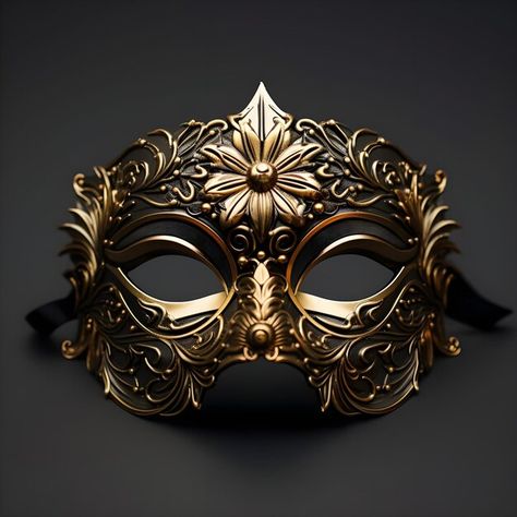 Photo gold masquerade venetian mask orna... | Premium Photo #Freepik #photo Gold Mask, Photo Gold, Venetian Mask, Masquerade Mask, The Magicians, Mask, Gold, Design